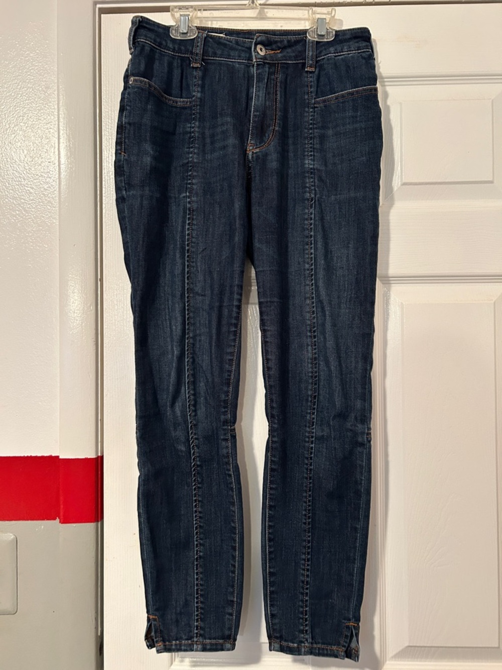 Anthropologie Dark Indigo Cropped Ankle Jeans